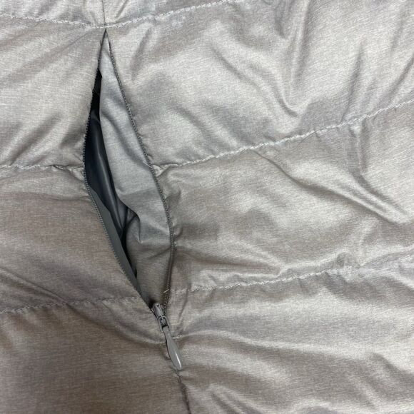 Eddie Bauer EB650 Women's 2X Down Puffer Jacket Silver Gray Zip Lightweight Coat - Picture 7 of 9